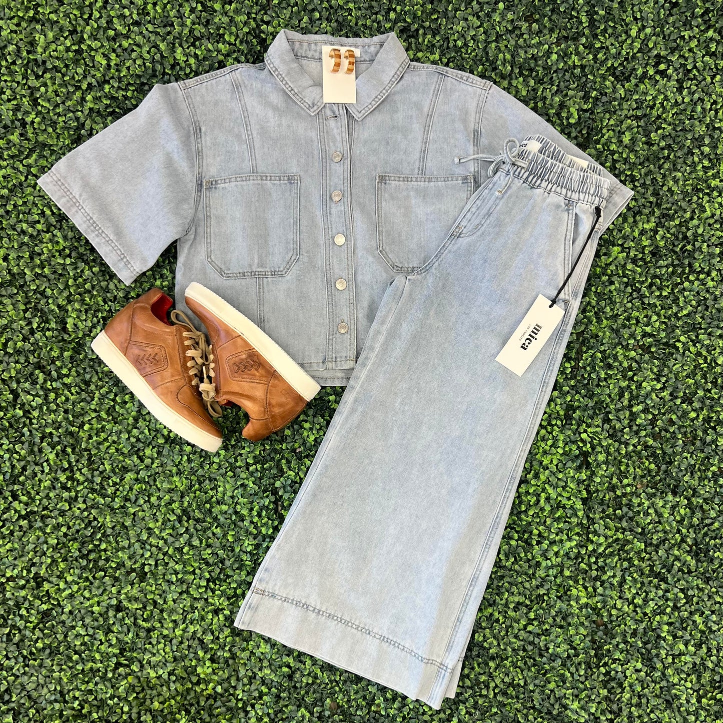 Mica Denim Staple Top