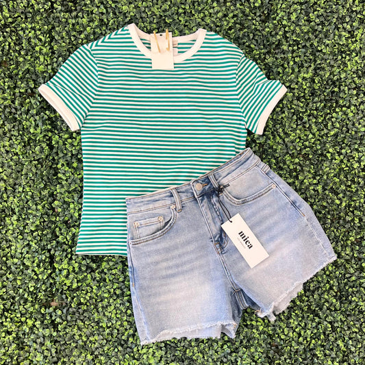 Mica HR Frayed Hem Shorts