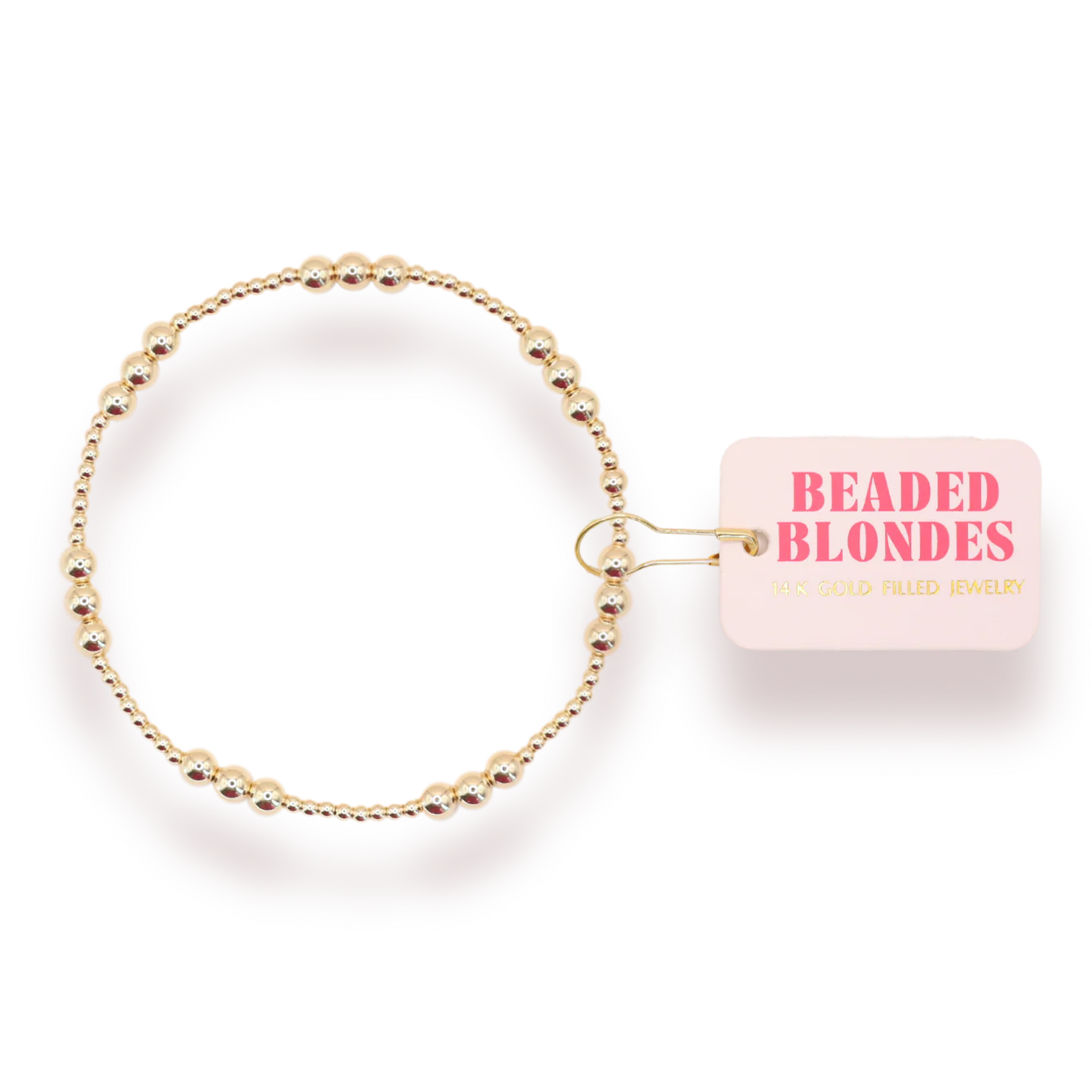 Beaded Blondes ILY Gold Bracelet Extended