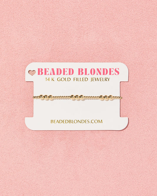 Beaded Blondes ILY Gold Bracelet Extended