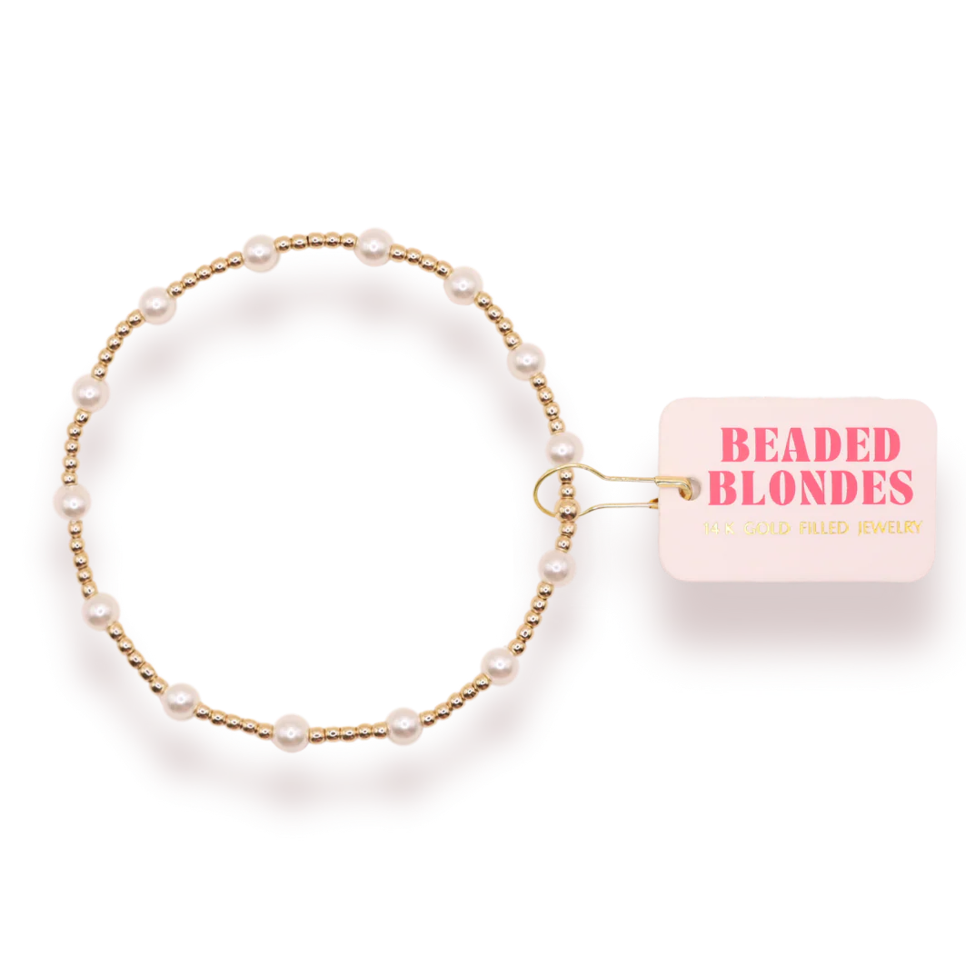 Beaded Blondes June Pearl Extended Bracelet