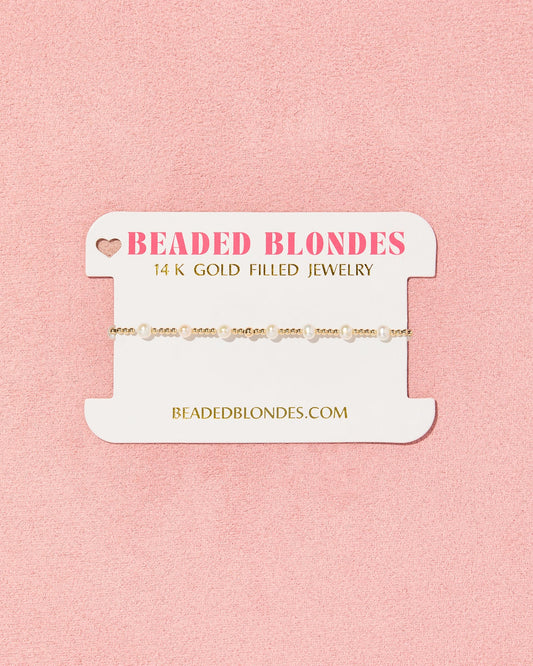 Beaded Blondes June Pearl Extended Bracelet