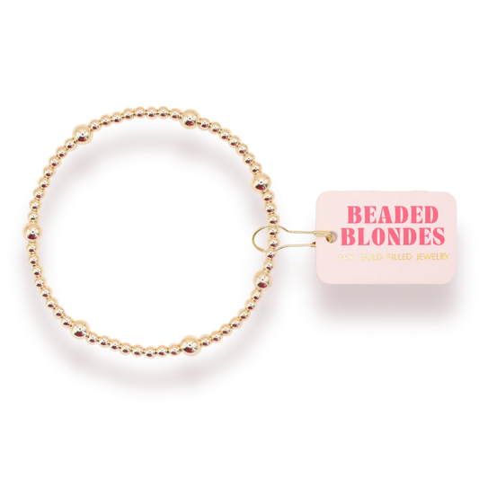 Beaded Blondes Olive Gold Extended Bracelet