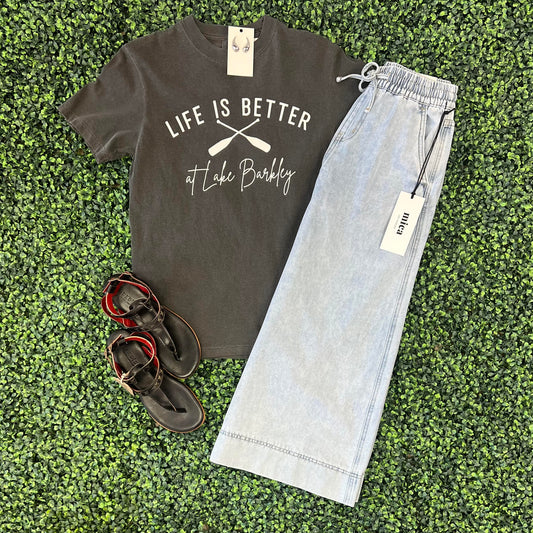 Mica Staple Set Crop Denim
