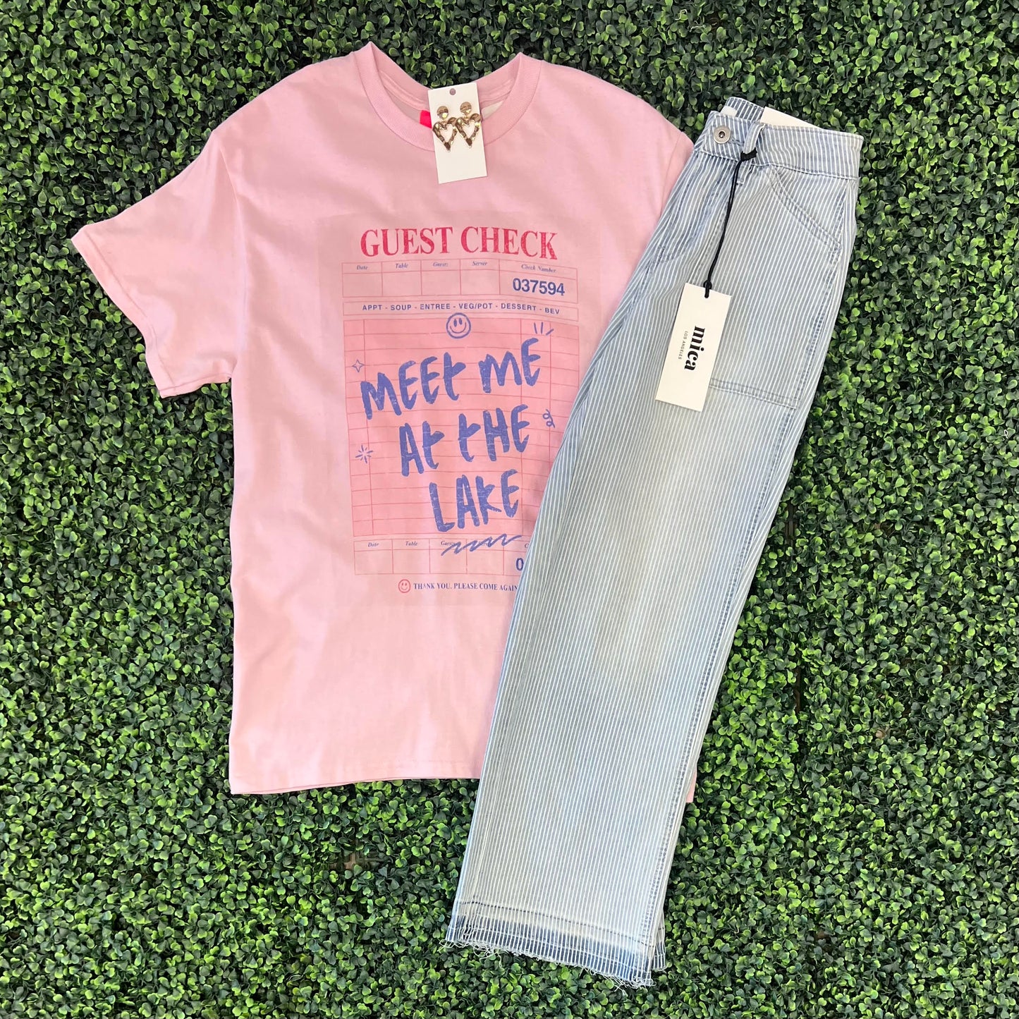 Mica Stripe Cropped Denim