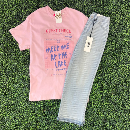 Mica Stripe Cropped Denim