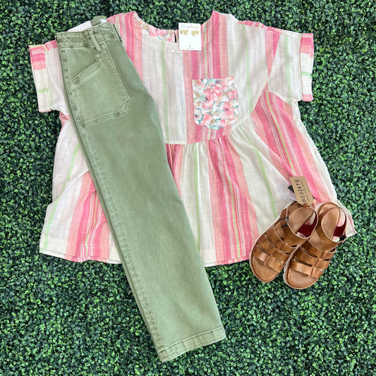 Striped to a T top