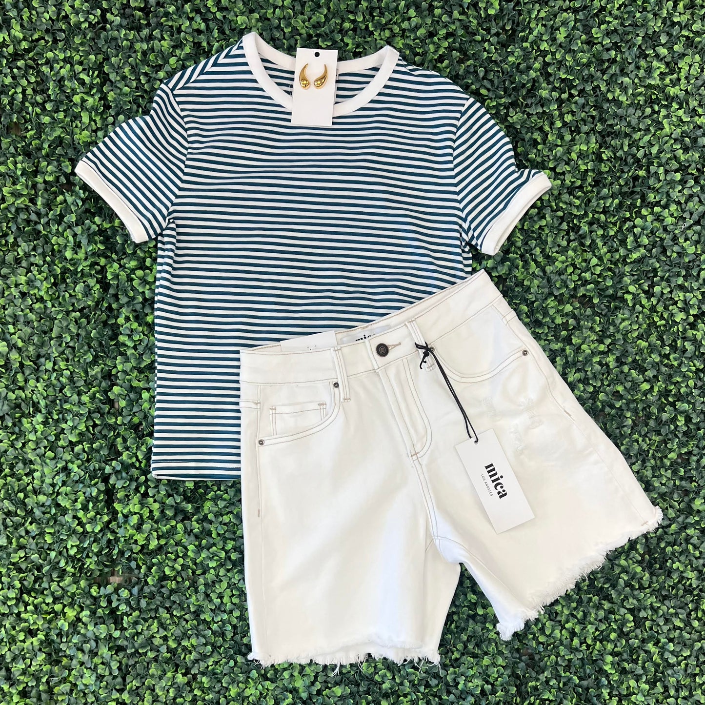 Mica White HR Shorts